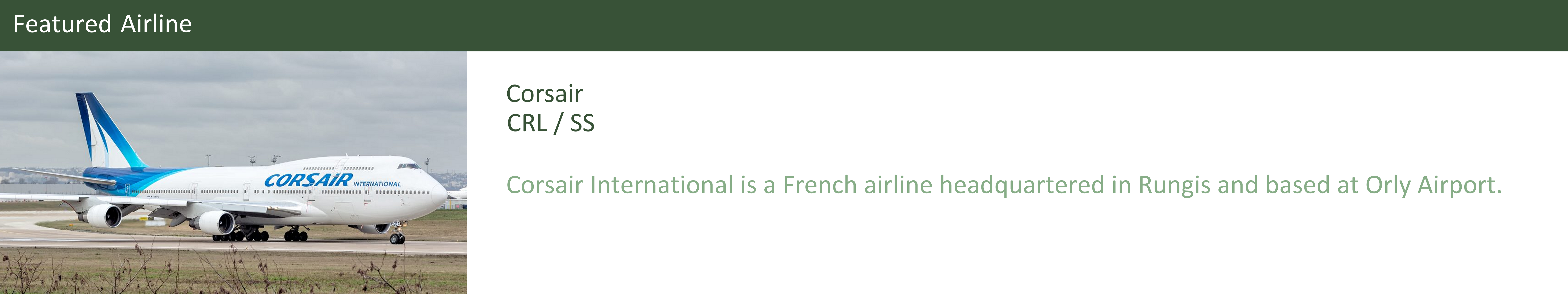 Featured Airline - Corsair International